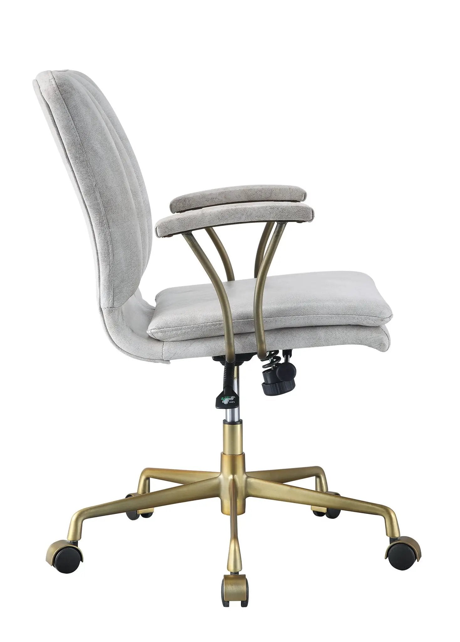 Damir - Vintage Top Grain Leather Office Chair - Antique White / Vintage by Unique Piece Furniture