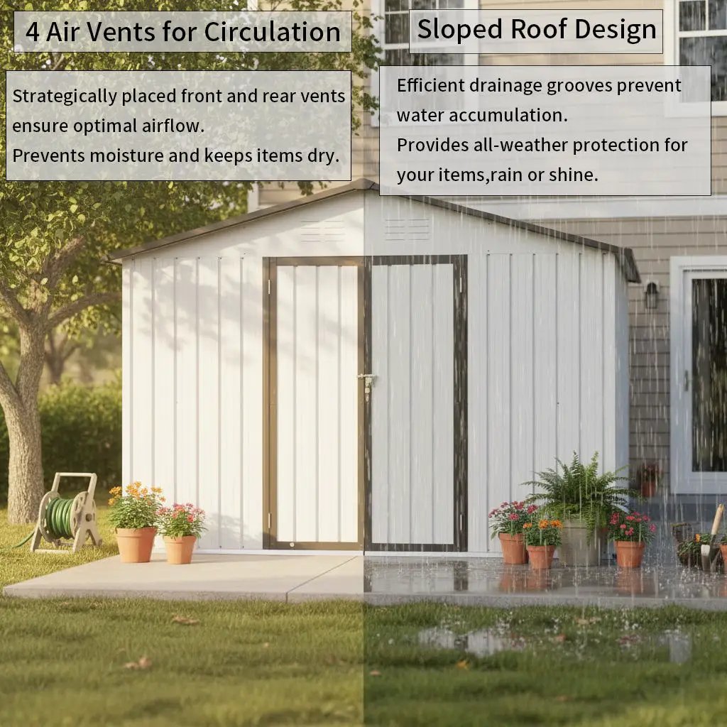 10' x 12' Garden Sheds Outdoor Storage Sheds by HouseOfZazla