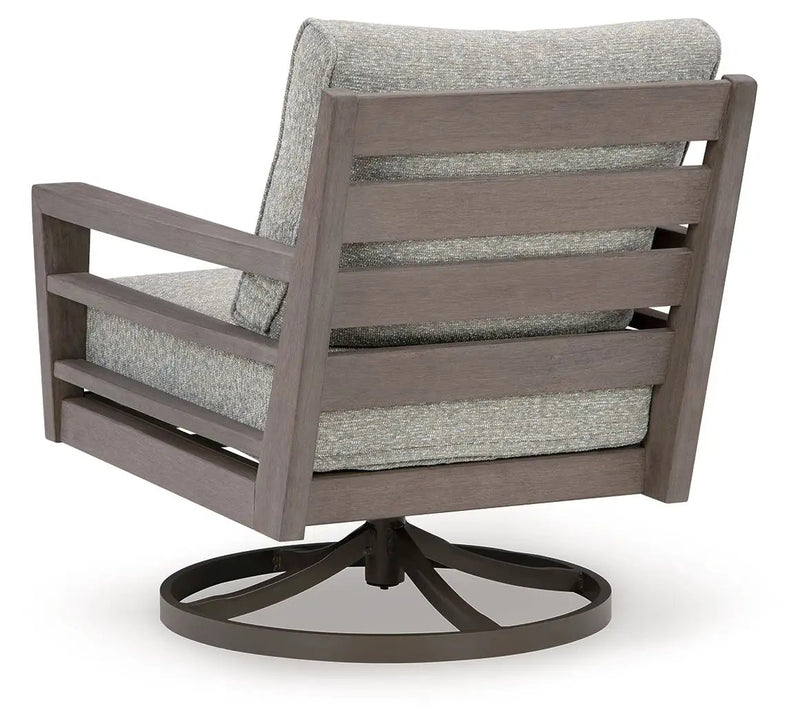 Hillside Barn - Swivel Lounge W/ Cushion - Gray / Brown by Unique Piece Furniture