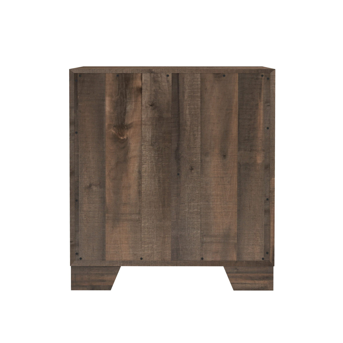 Brown 2 Drawer Nightstand with Functional Storage - Plinz, photo 4 of 6