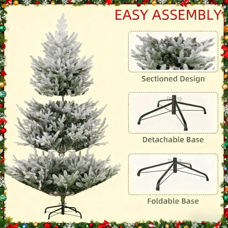 Flocked Hinged Christmas Tree by HouseOfZazla