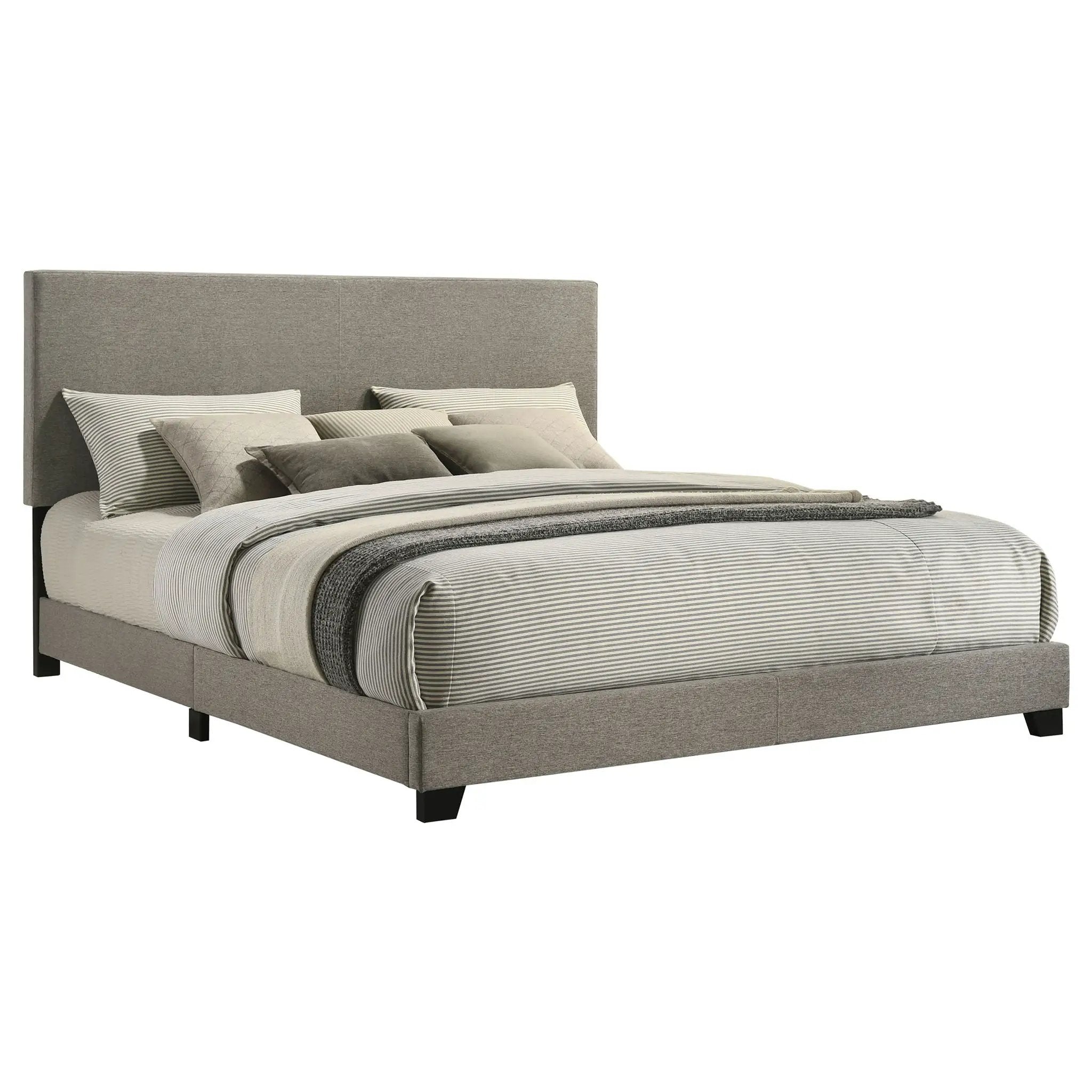 Dorian Fabric Upholstered California King Panel Bed Taupe by Unique Piece Furniture
