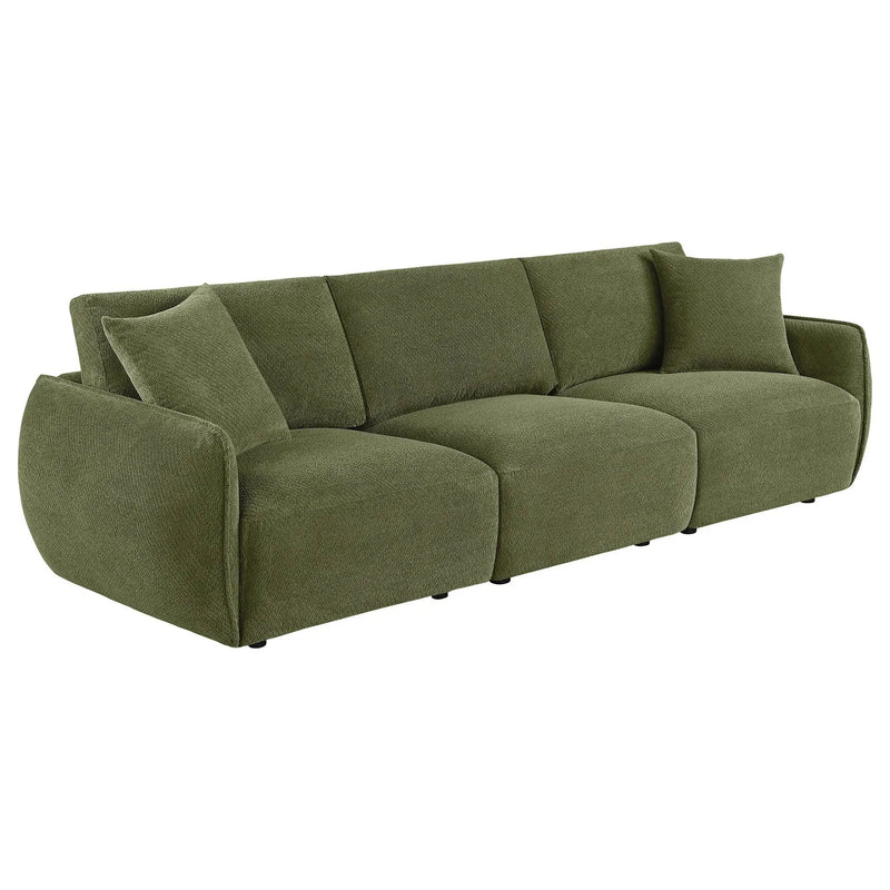 Elysia Chenille Upholstered Modular Lounge Sofa Green by Unique Piece Furniture