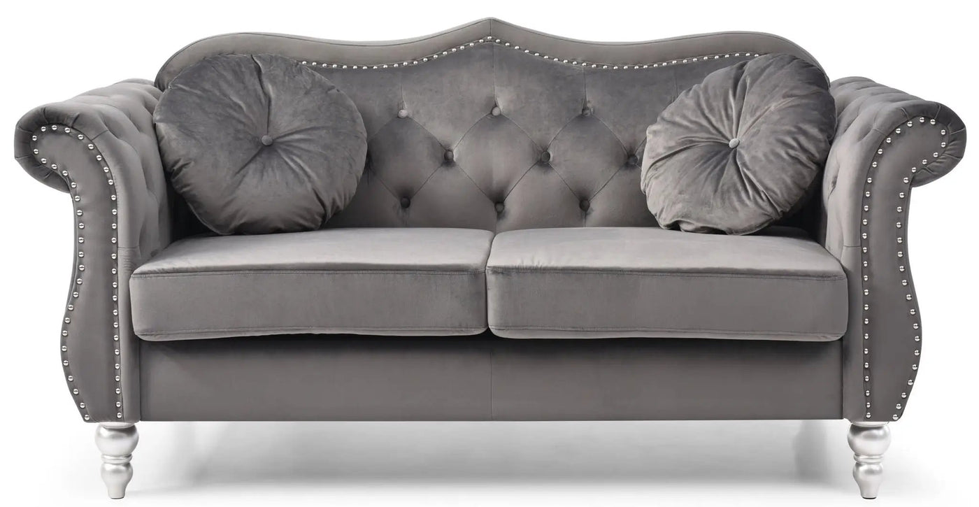Stylish Flared Arm Loveseat by HouseOfZazla