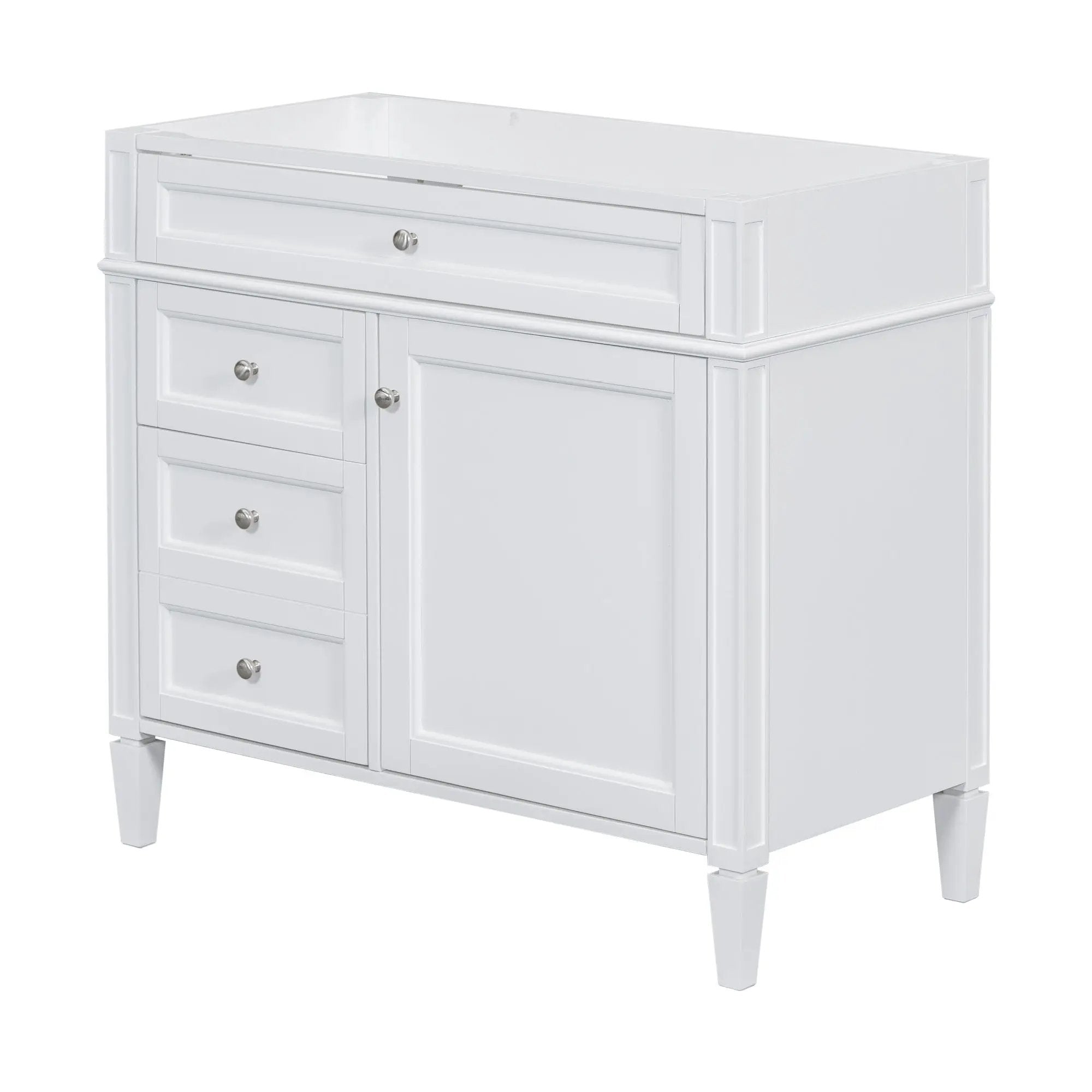 Bathroom Vanity With 2 Drawers And Tip-Out Drawer, Storage Cabinet by Unique Piece Furniture