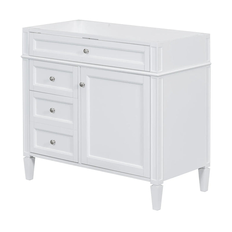 Bathroom Vanity With 2 Drawers And Tip-Out Drawer, Storage Cabinet by Unique Piece Furniture