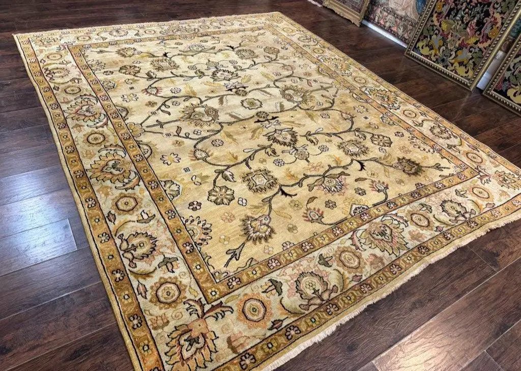 Turkish Oushak Rug 8x10, Vintage Wool Carpet by Jewel Rugs