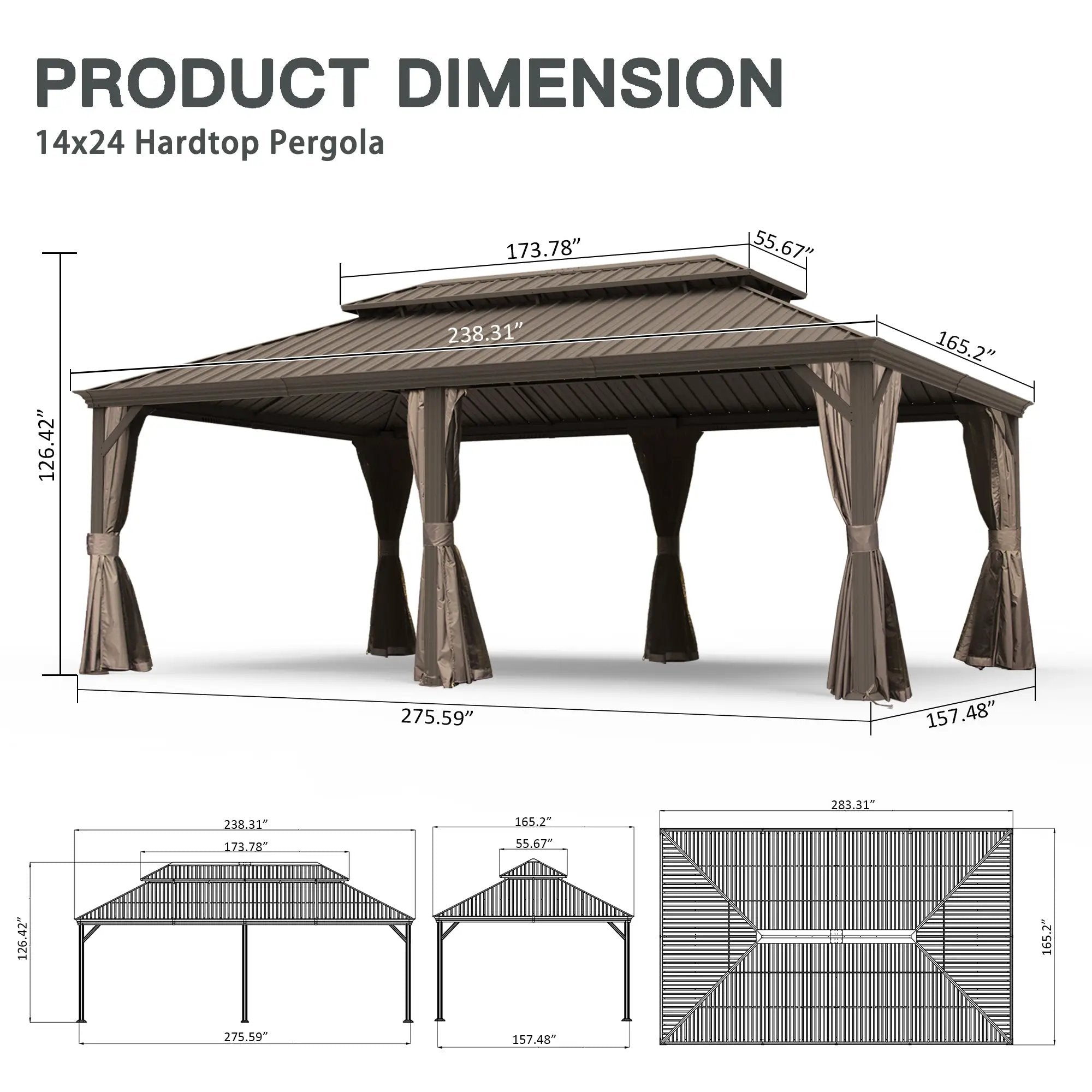 14' X 24' Hardtop Gazebo by HouseOfZazla