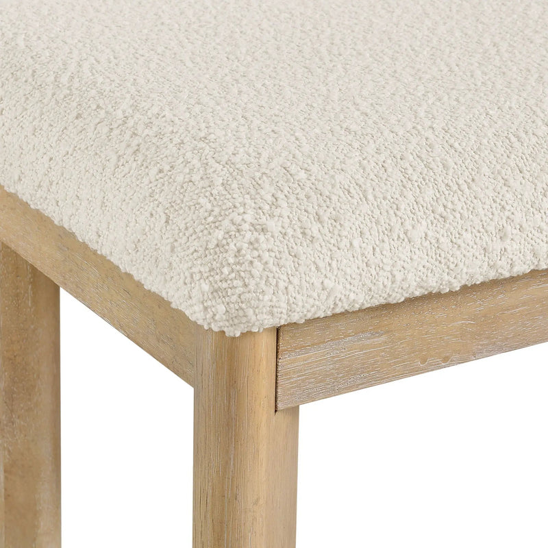 Upholstered Dining Bench - Brown