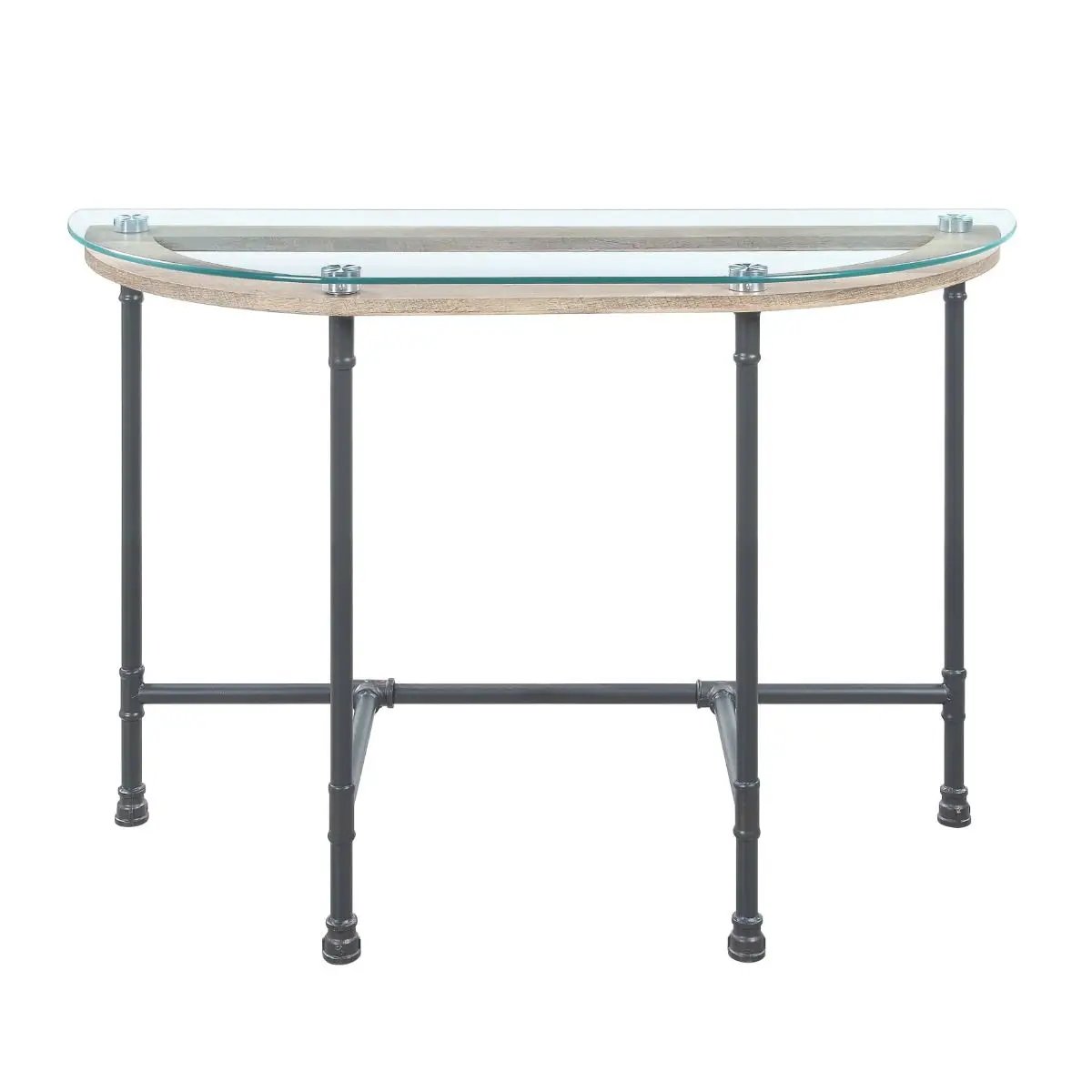 Brantley - Sofa Table - Clear Glass & Sandy Gray by Unique Piece Furniture
