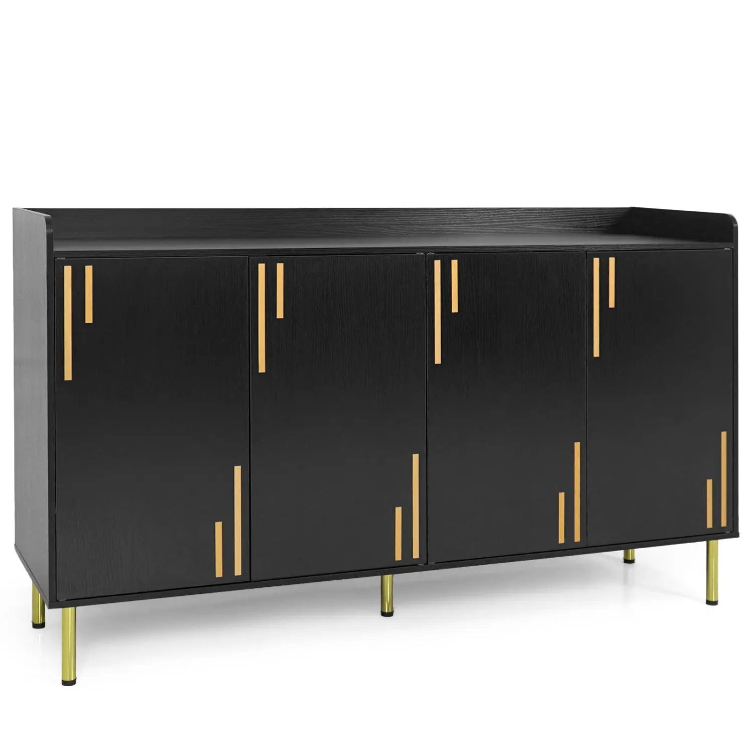 55" Buffet Cabinet with 4 Doors and Metal Legs by DirectDeals