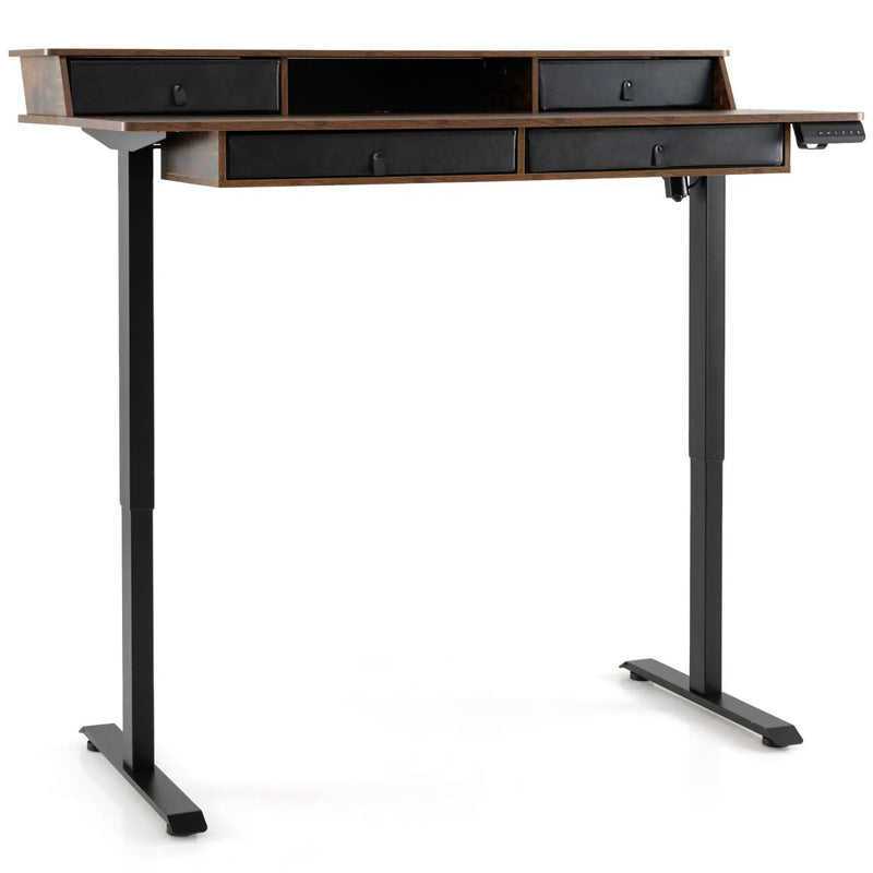 55 Inch x 27 Inch Electric Standing Desk with Drawers by DirectDeals