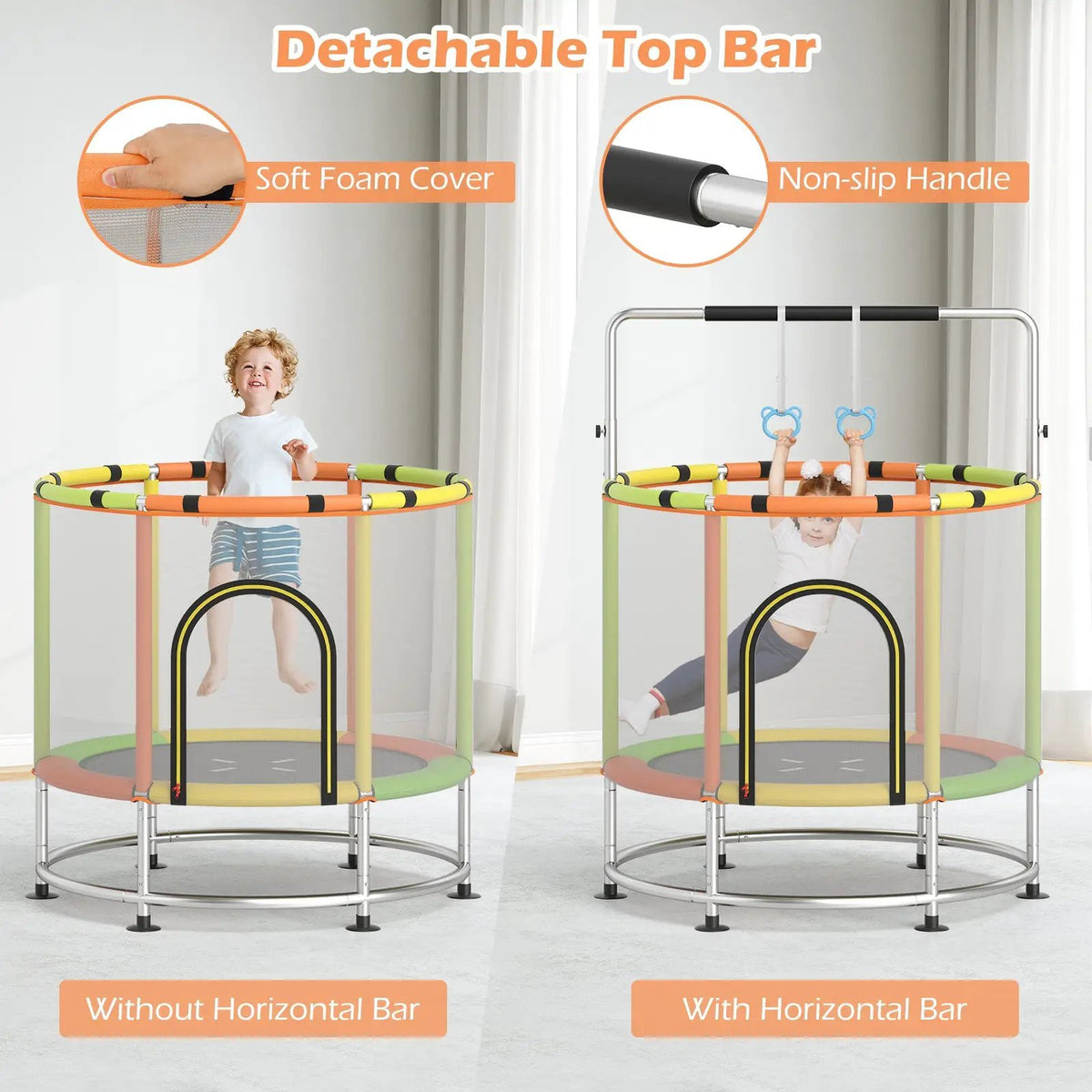 55" Kids Trampoline Gift for for 3-6 Years Old Boys and Girls by DirectDeals