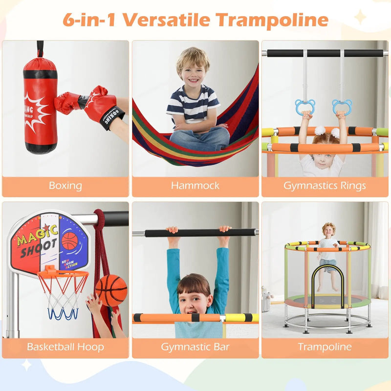 55" Kids Trampoline Gift for for 3-6 Years Old Boys and Girls by DirectDeals