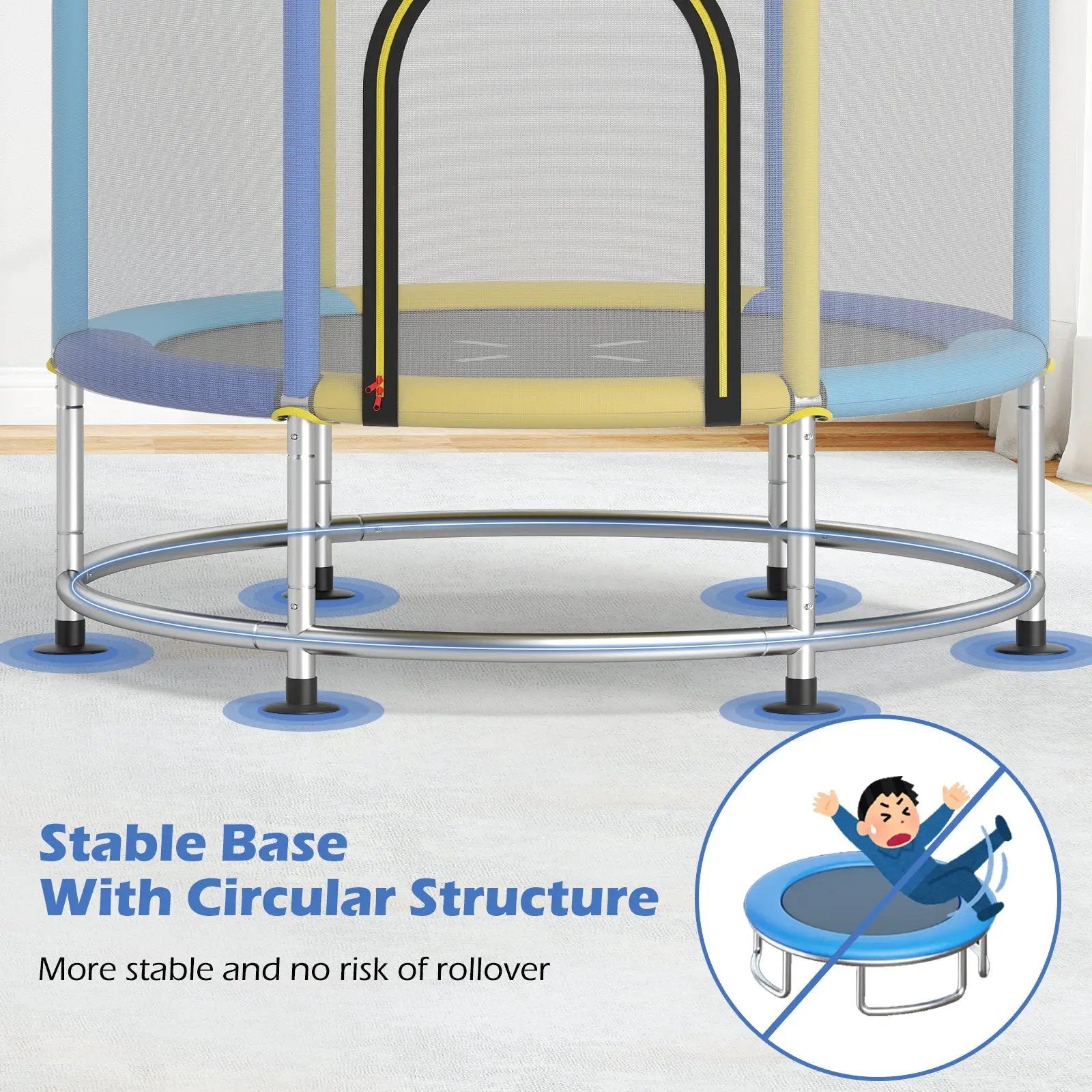 55" Kids Trampoline Gift for for 3-6 Years Old Boys and Girls by DirectDeals