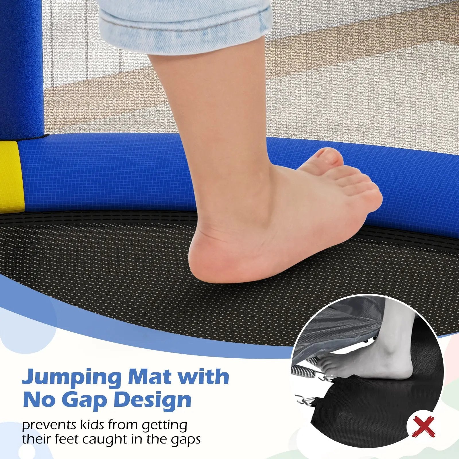 55" Kids Trampoline Gift for for 3-6 Years Old Boys and Girls by DirectDeals