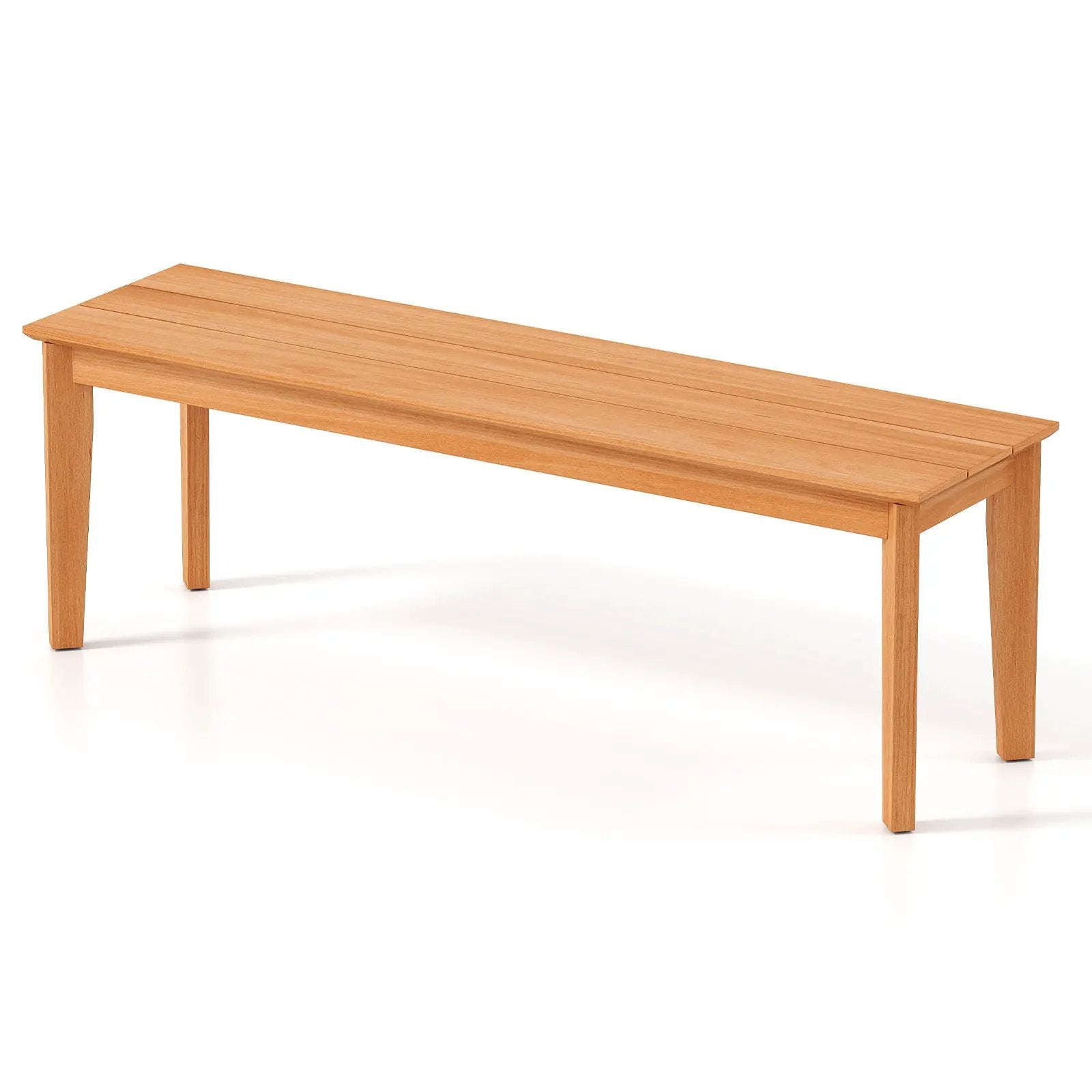 55 Inches Outdoor Teak Wood Bench with 880 LBS Weight Capacity by DirectDeals