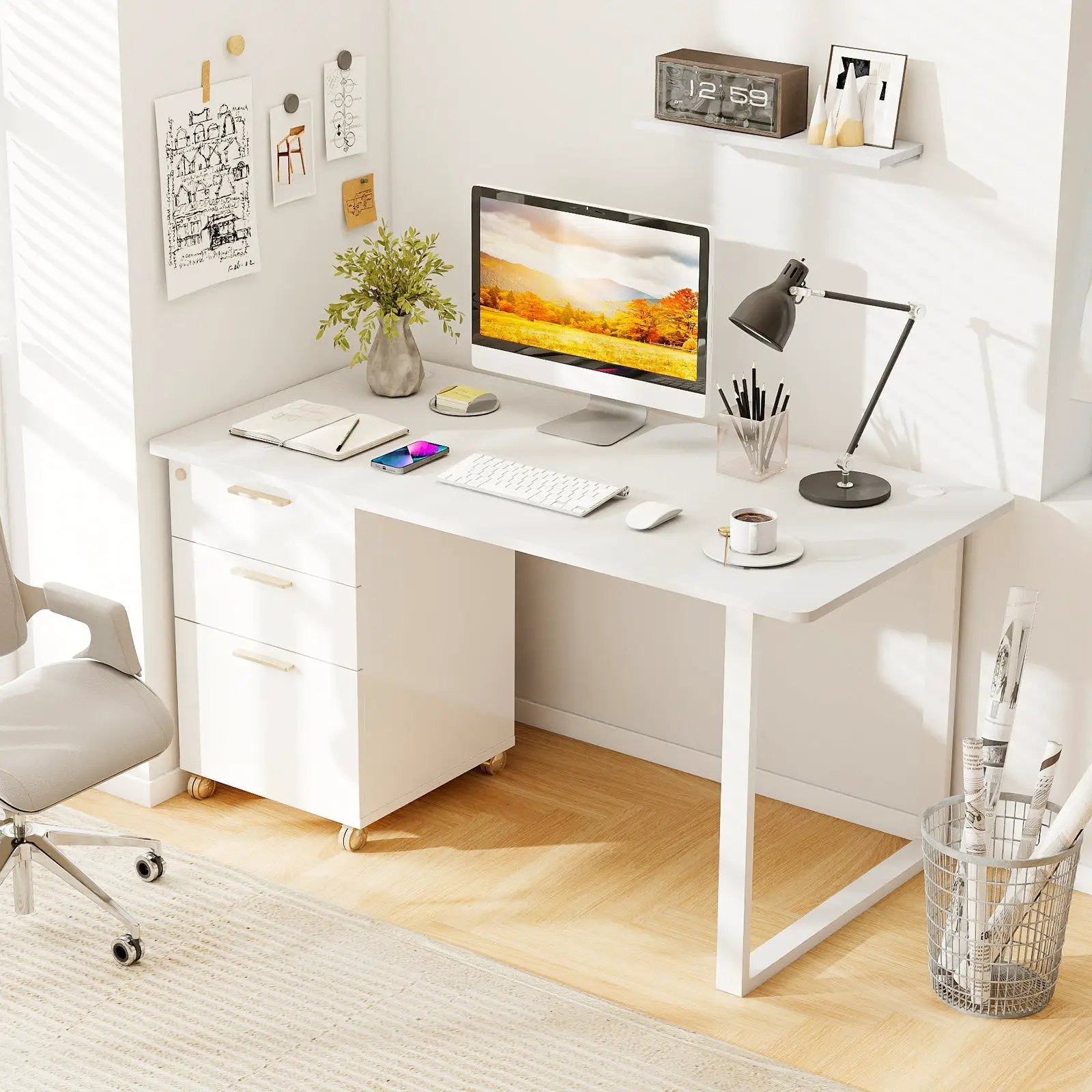 58 Inch x 28 Inch Universal Tabletop for Standard and Standing Desk Frame by DirectDeals