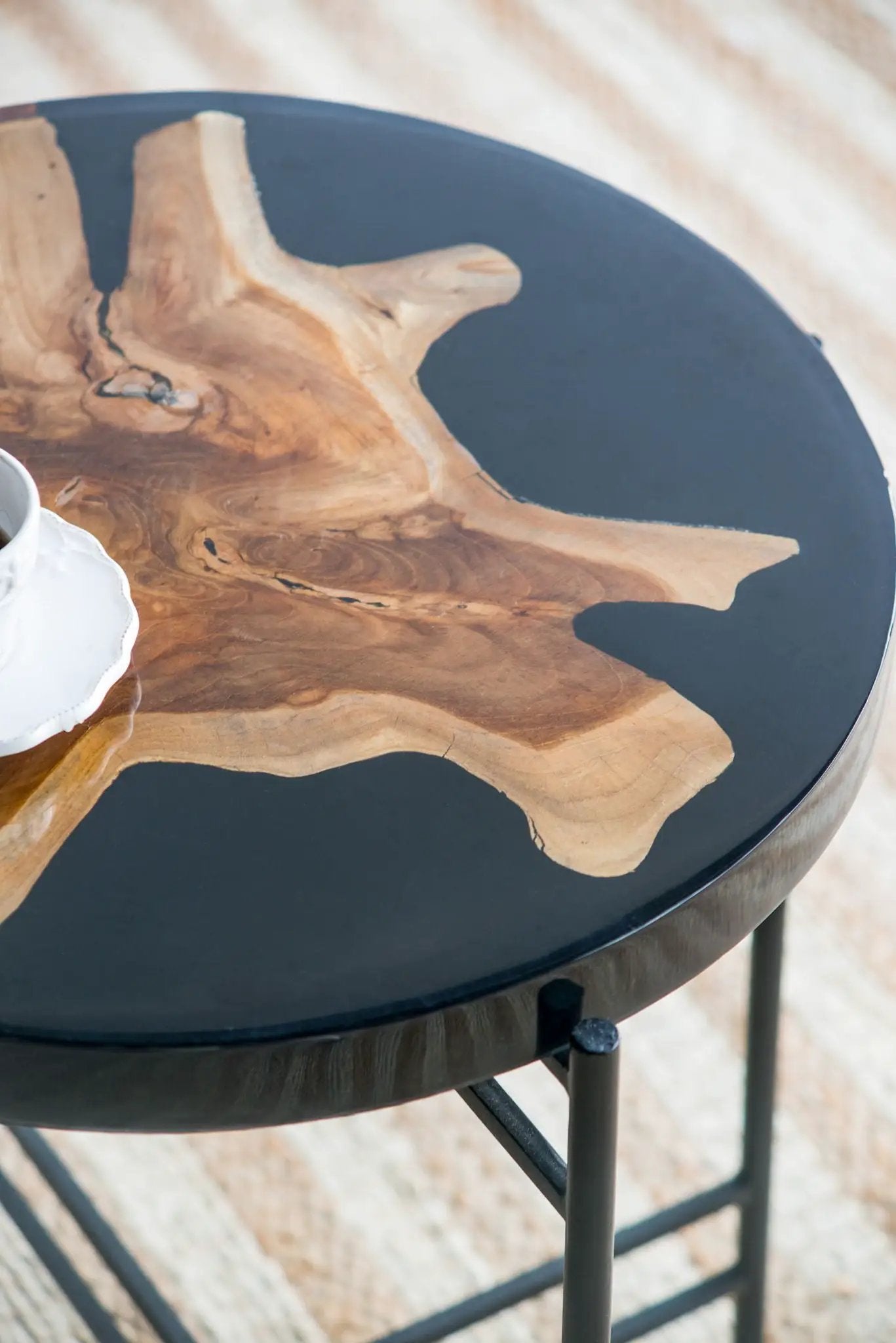 Side Table - Black / Brown by Unique Piece Furniture