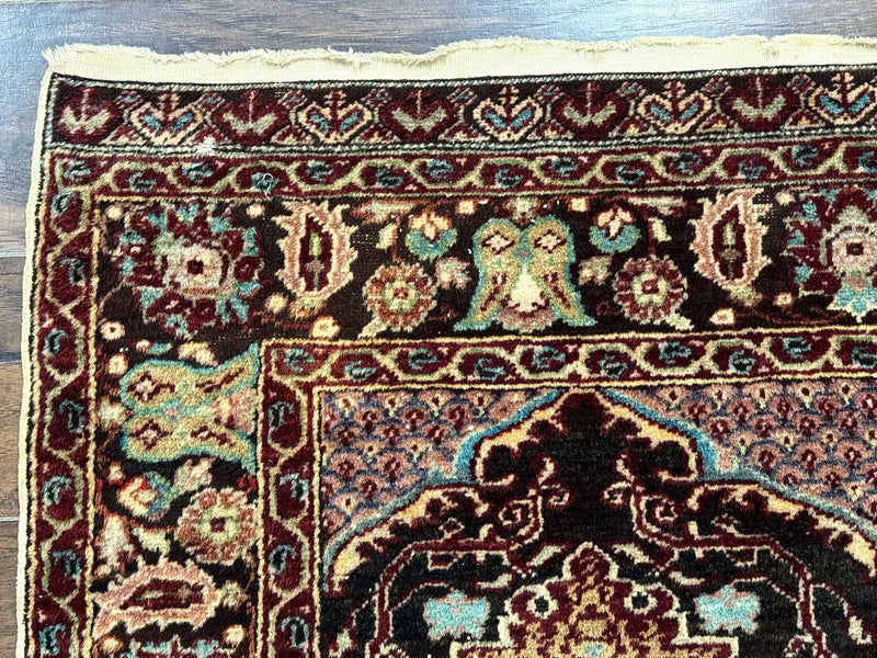 Antique Turkish Rug 4x6, Unique Rare Carpet by Jewel Rugs