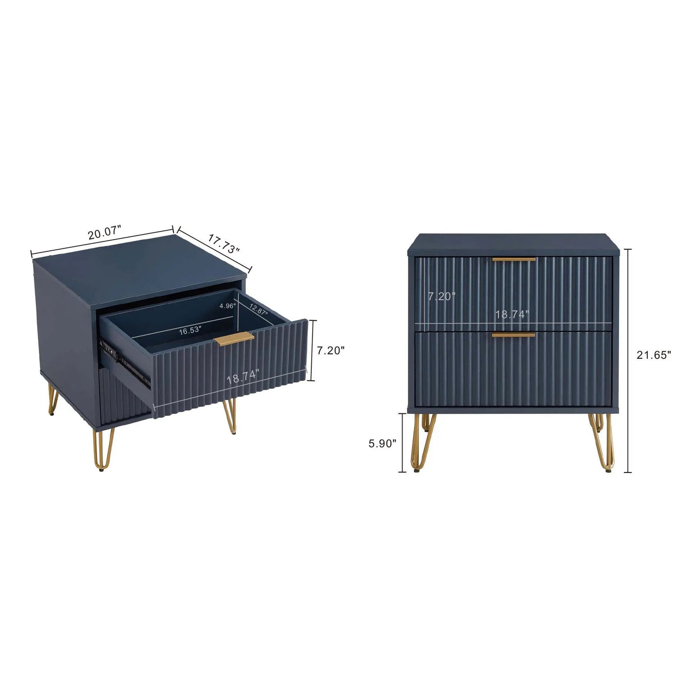 Dumbo - Nightstand With 2 Drawers by HouseOfZazla