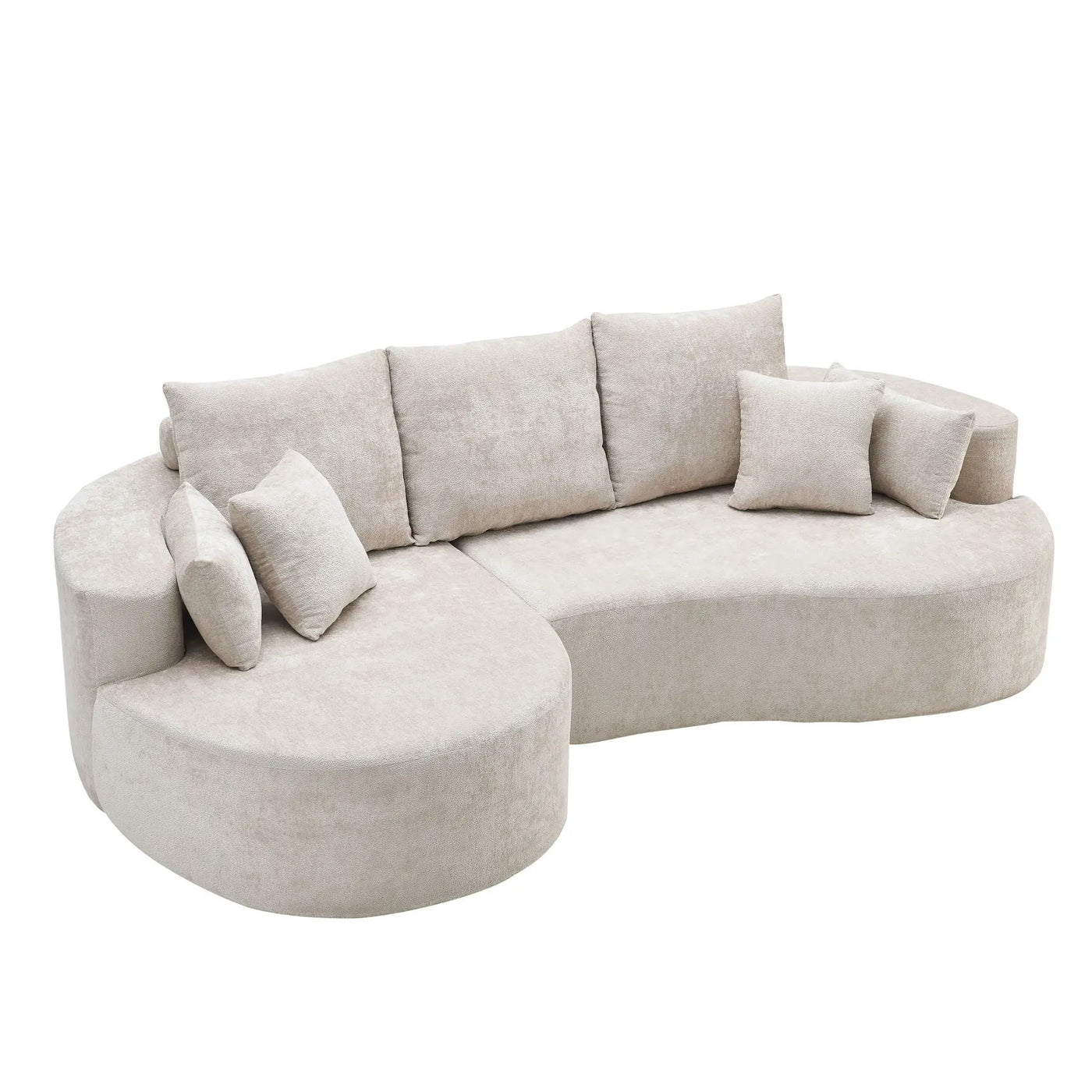2 Piece Fabric Cloud Curved Sectional Sofa With Chaise by HouseOfZazla