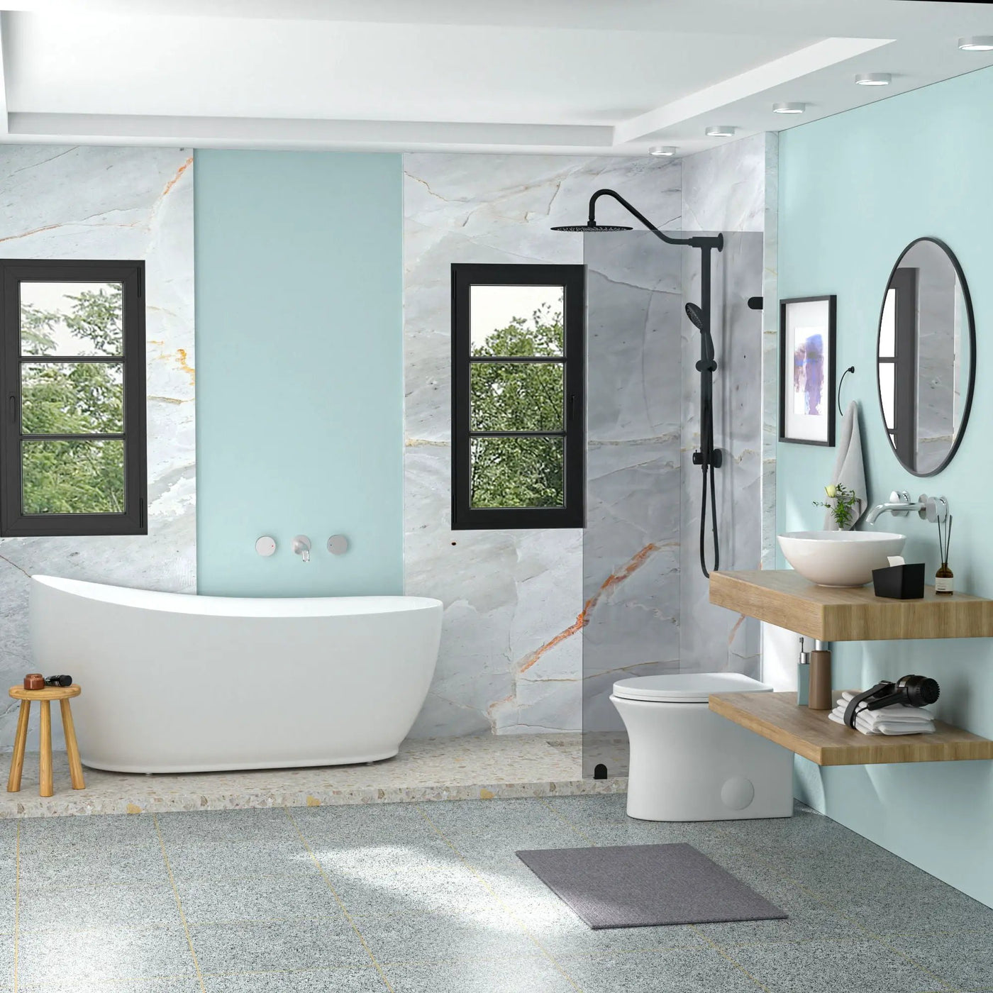 Modern Ceramic Circular Vessel Bathroom Sink by HouseOfZazla