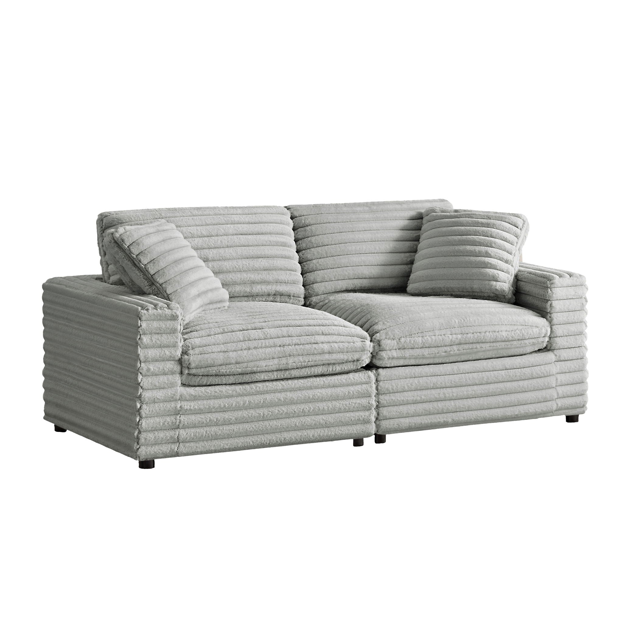 Jenny - 2 Piece Sofa Sectional - Gray by HouseOfZazla