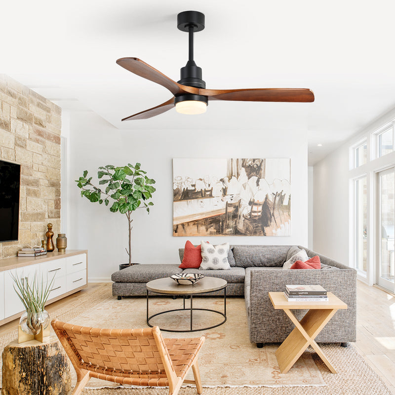 52 Inch Indoor Ceiling Fan with Dimmable LED Light and Remote Control by HouseOfZazla