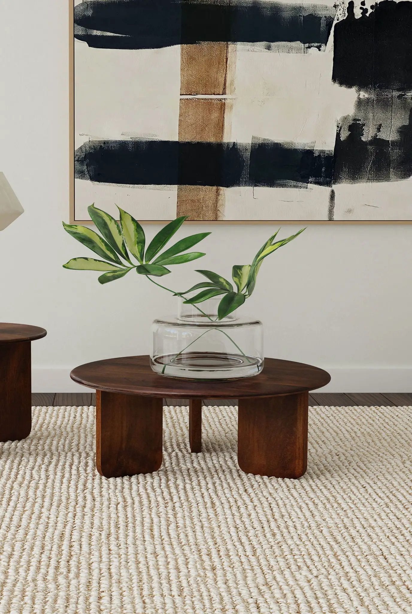 Dale Round Solid Mango Wood Coffee Table Brown by Unique Piece Furniture