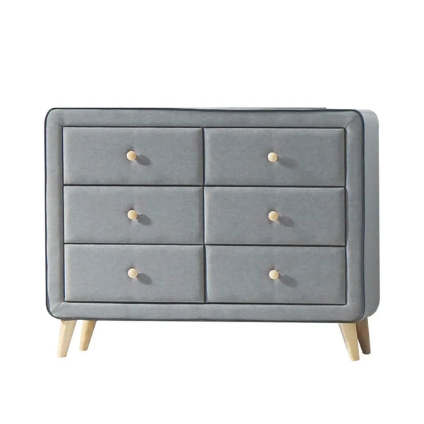 Valda - Commode - Tissu gris clair