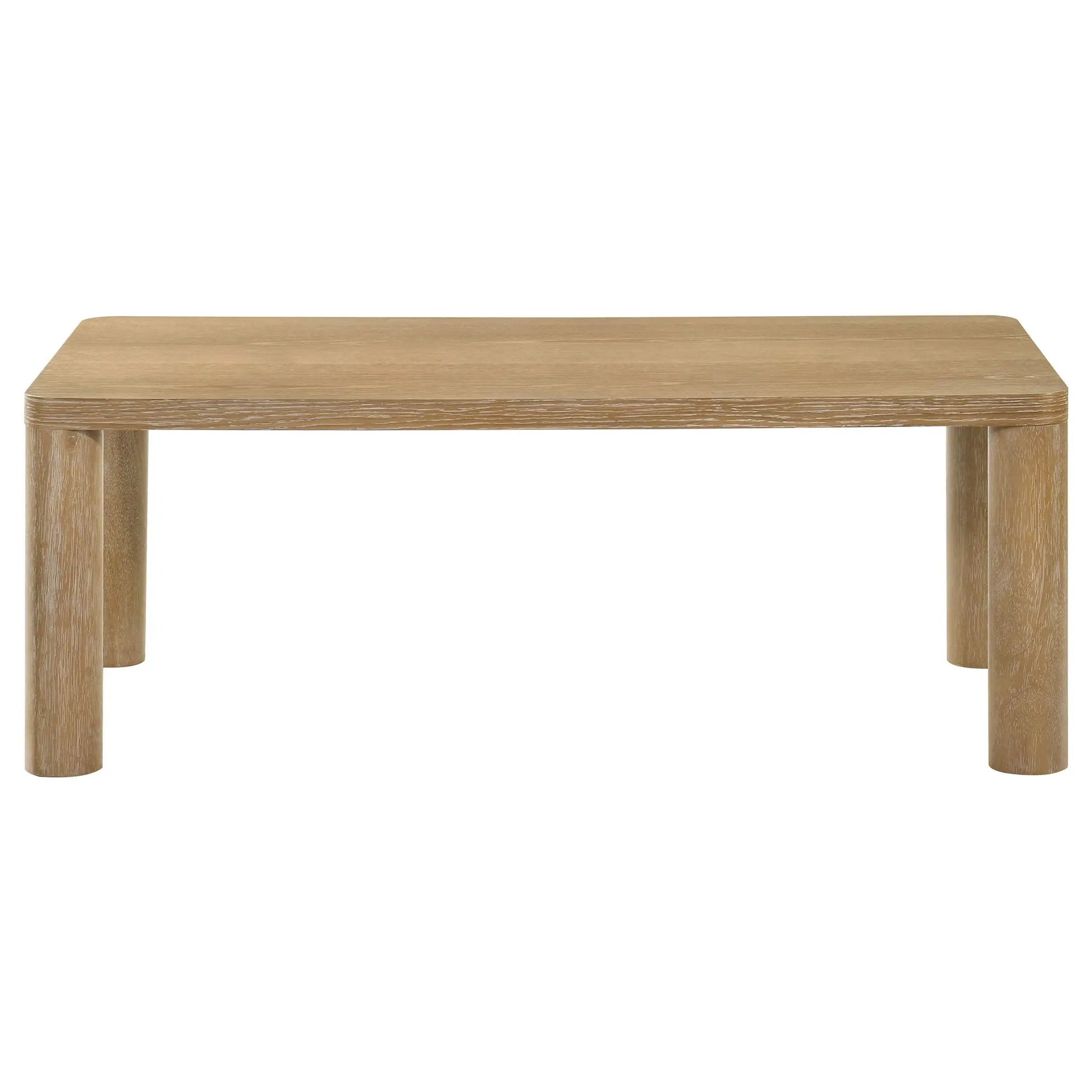 Castlewood Engineered Wood Cocktail Coffee Table Light Oak by Unique Piece Furniture