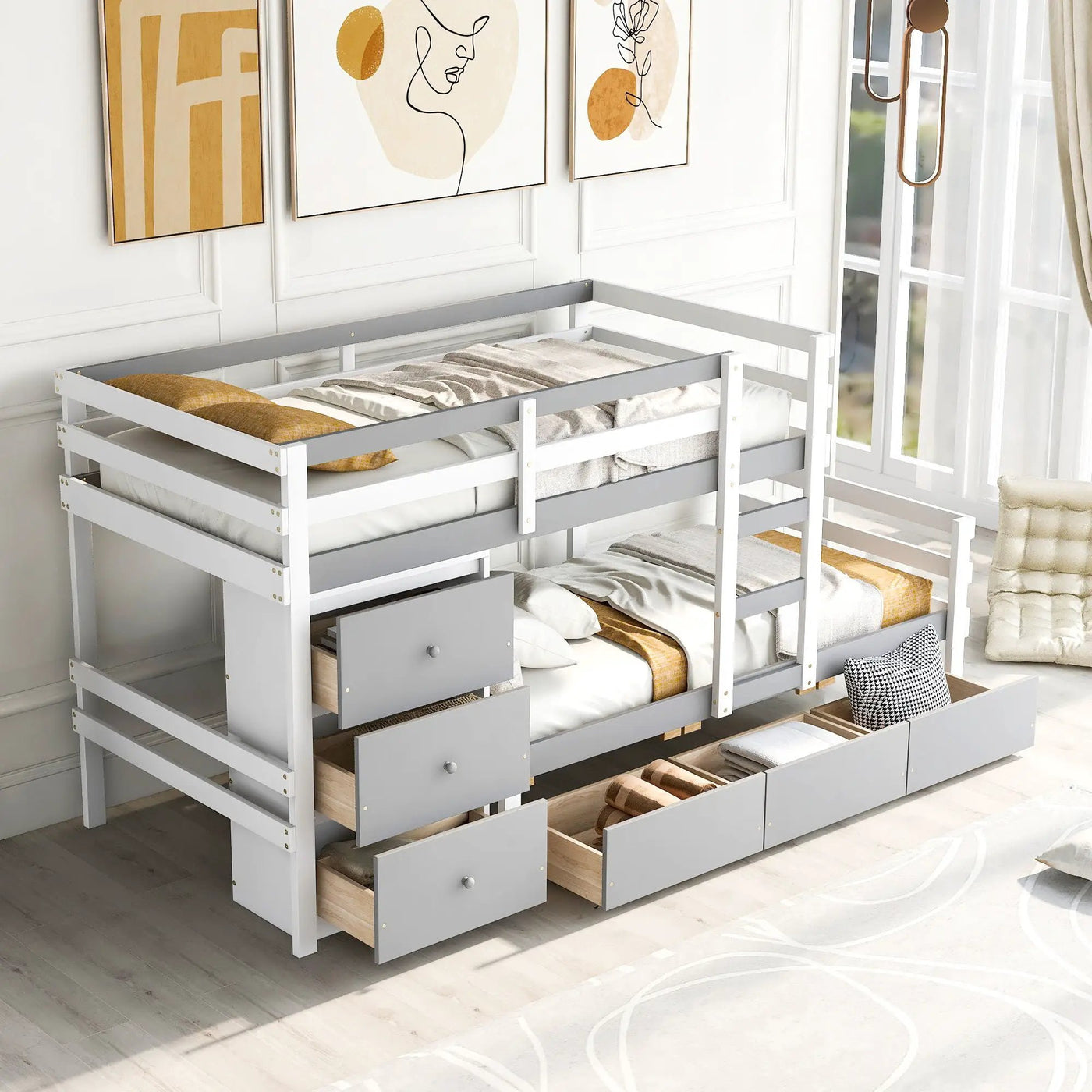 Loft Bunk Bed With Drawers And Ladder by HouseOfZazla
