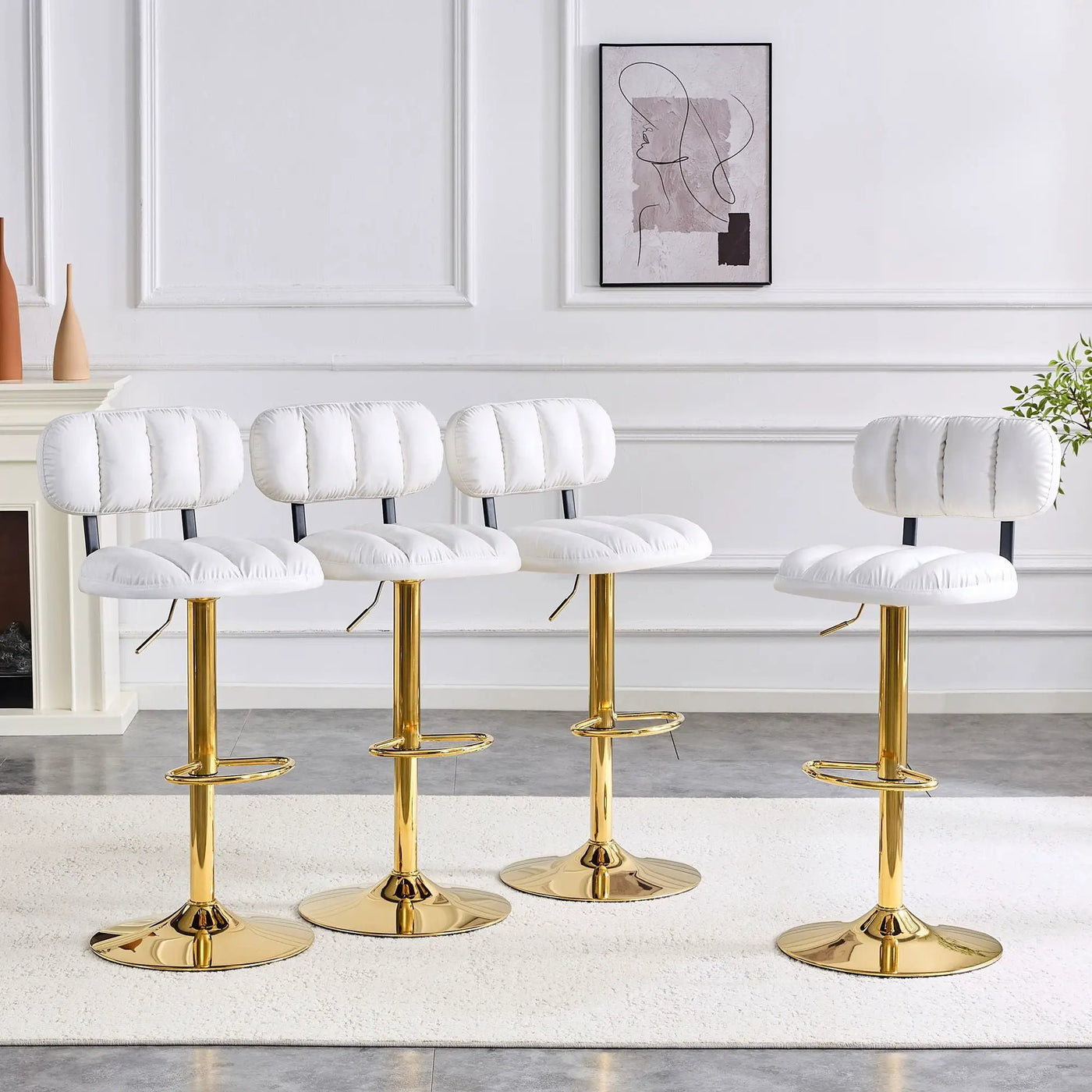 Adjustable Height Bar Stools & Footrest For Kitchen Island (Set of 2) by HouseOfZazla