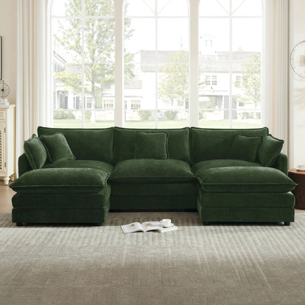 U-Shaped Sectional Sofa with Reversible Footrest, photo 2 of 10