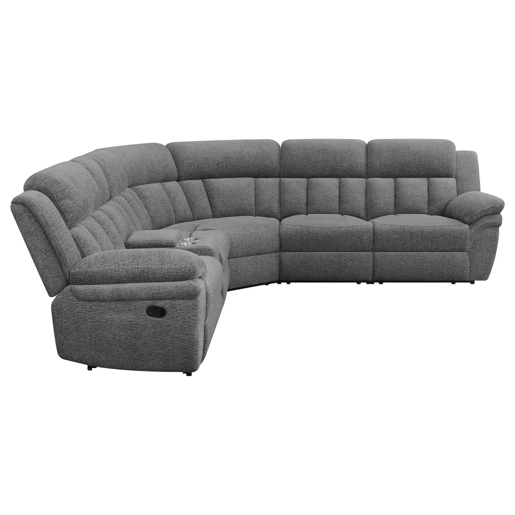 Bahrain 6-piece Modular Reclining Sectional Sofa Charcoal by Unique Piece Furniture