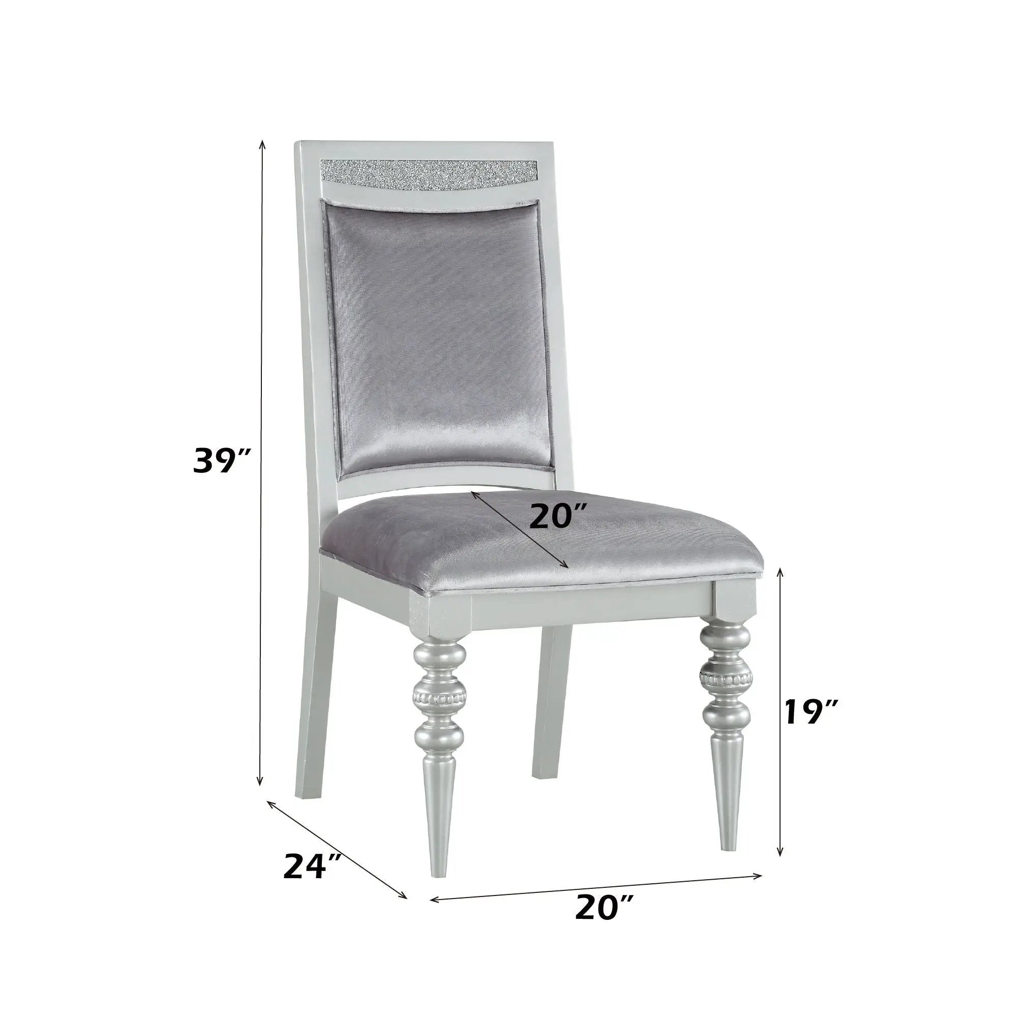 Maverick - Side Chair (Set of 2) - Silver by HouseOfZazla