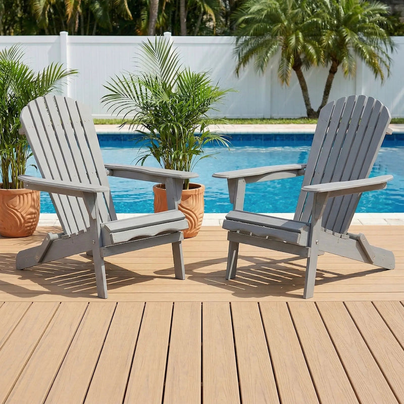 Oversize Outdoor Folding Adirondack Chair, Patio Chair For Garden by Unique Piece Furniture