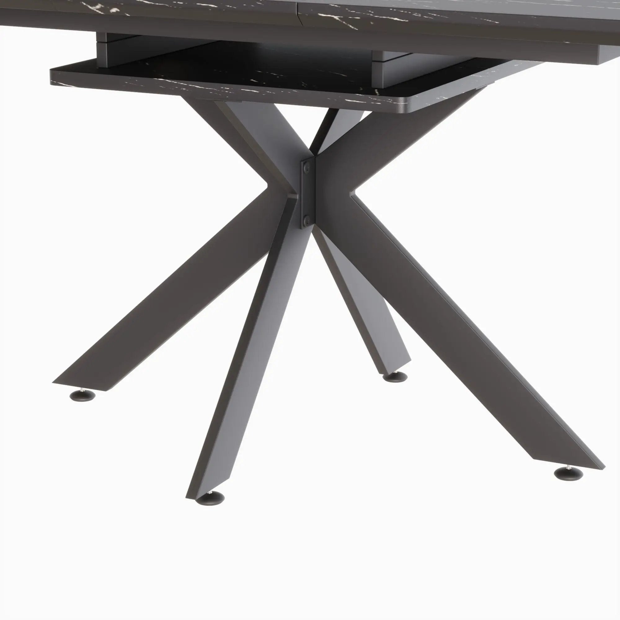 Extendable Dining Table Set With Curved Backrest Upholstered Chairs by HouseOfZazla