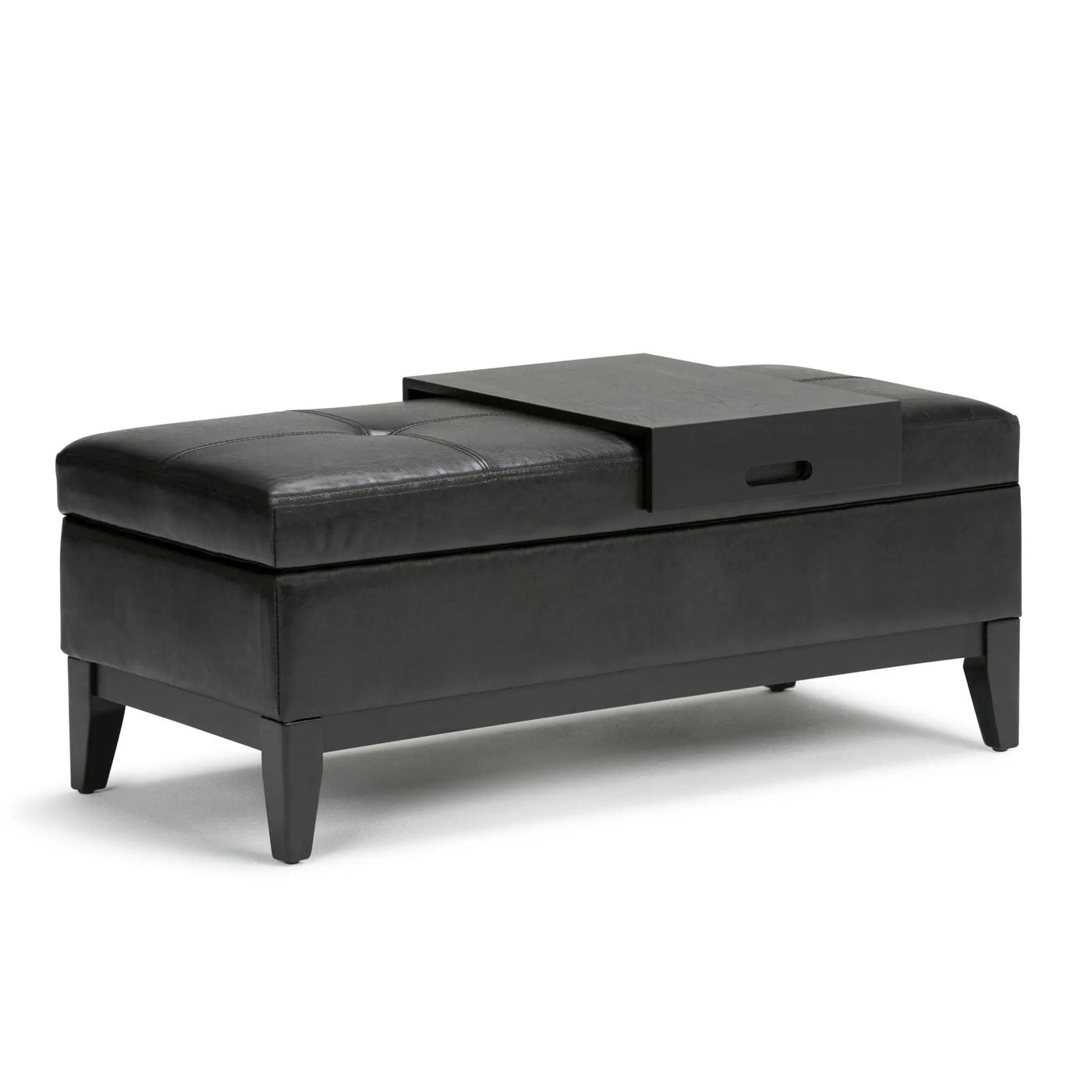 Oregon - Contemporary Storage Ottoman Bench With Tray by HouseOfZazla