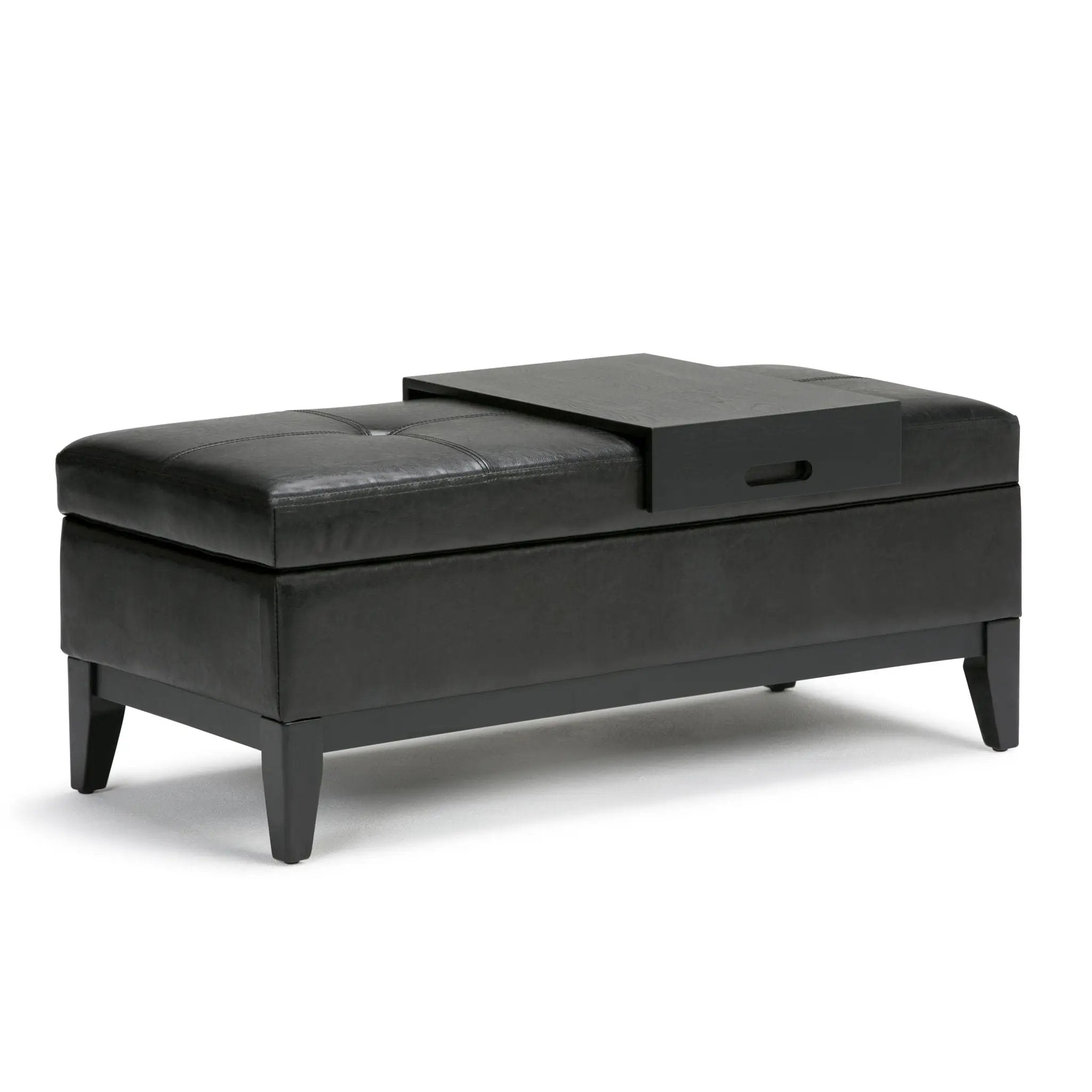 Oregon - Contemporary Storage Ottoman Bench With Tray by Unique Piece Furniture