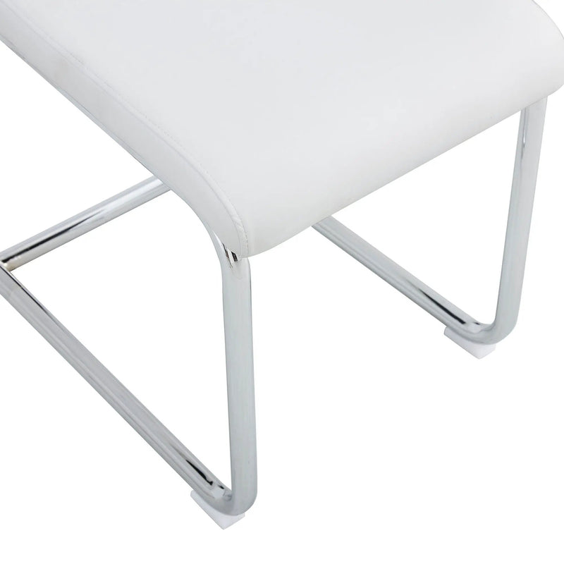 Modern Dining Chairs With Padded Seat, Metal Legs by HouseOfZazla