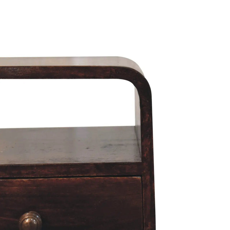Mini Curve Open Bedside Nightstand by HouseOfZazla
