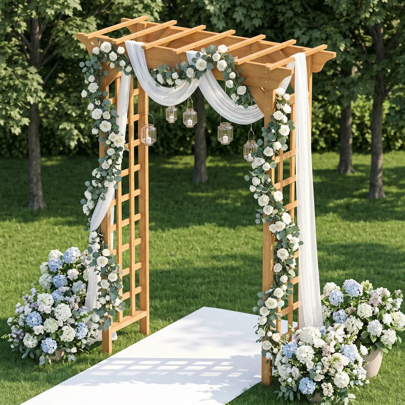 Wooden Arbor Wedding Arch for Ceremony by HouseOfZazla