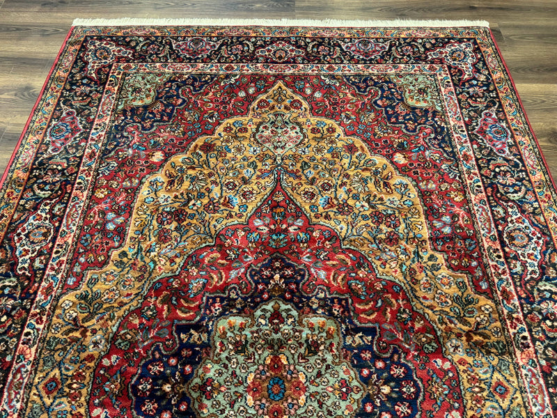 Karastan Rug 5.9 x 9 Medallion Kirman #700/718, Original 700 Series, Wool, Discontinued, Vintage by Jewel Rugs