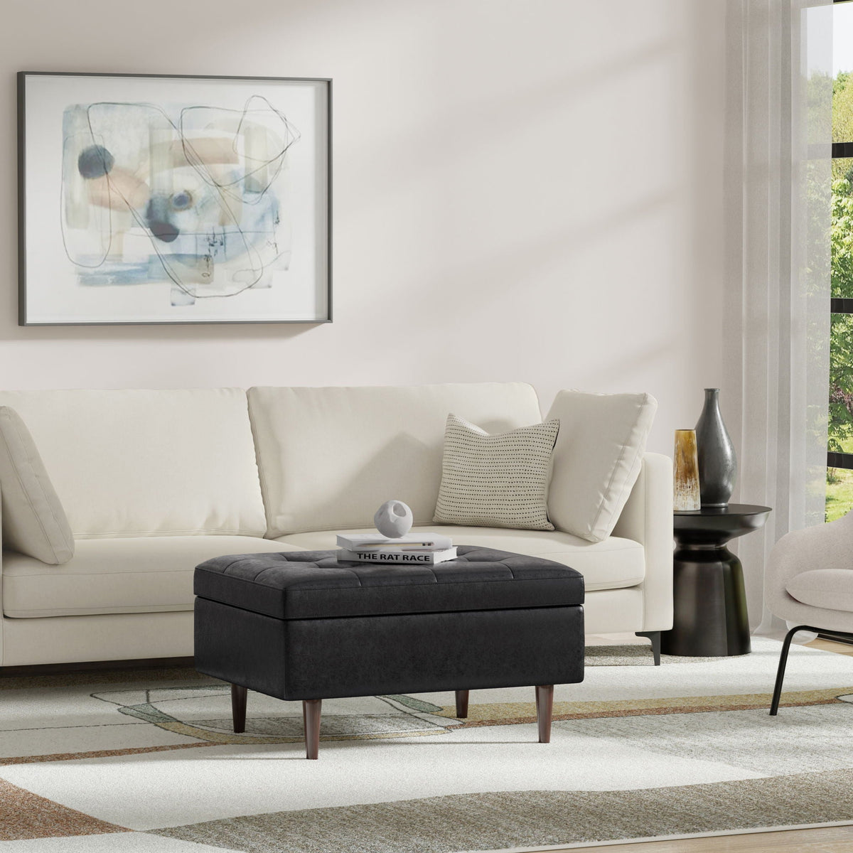 Mid-Century Storage Ottoman Coffee Table with Hydraulic Lift - Multiple Colors, photo 31 of 40