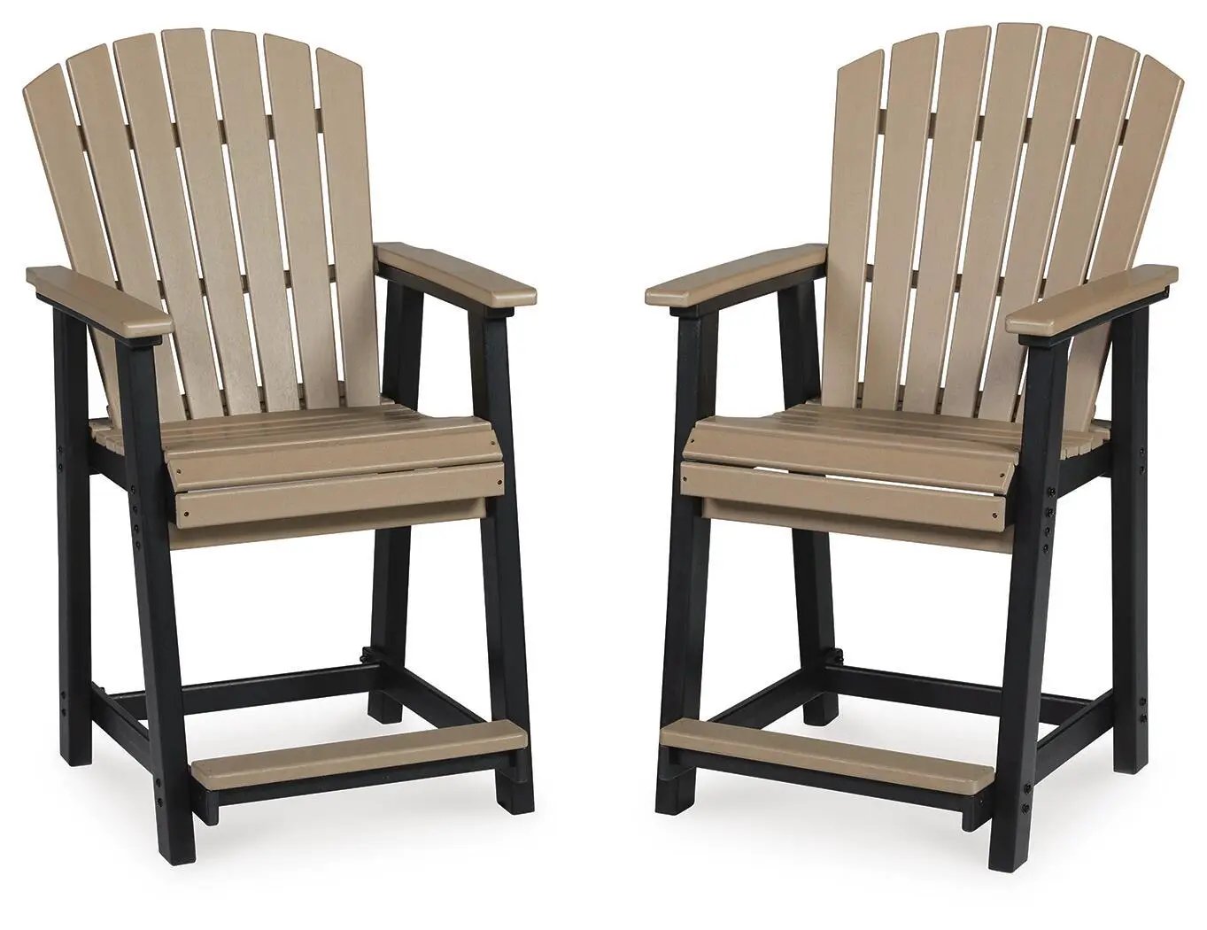 Fairen Trail - Barstool (Set of 2) - Black / Driftwood by Unique Piece Furniture