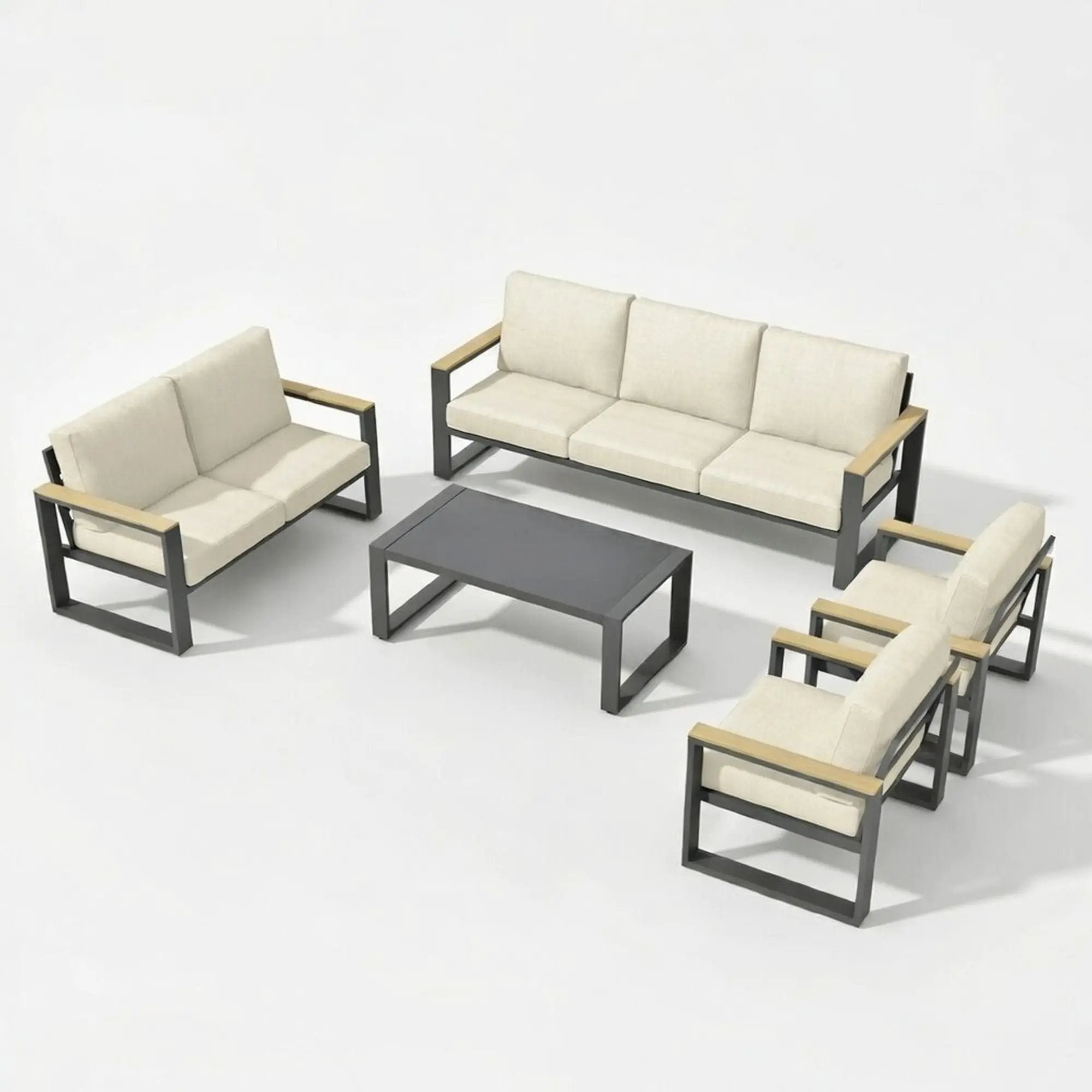 Modern Outdoor Sofa Set With Coffee Table