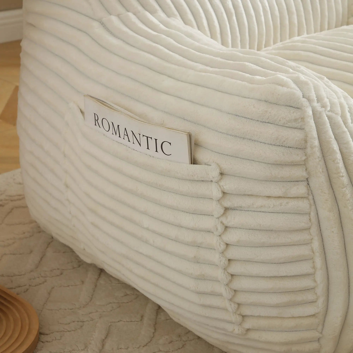 Giant Bean Bag Chair With Armrests And Footstool by HouseOfZazla