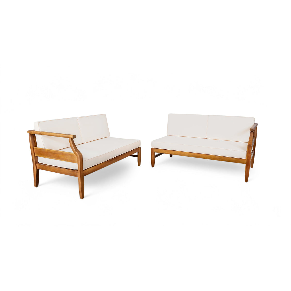 Aston 4 Seater Left and Right Acacia Wood Sofa Set, photo 4 of 10